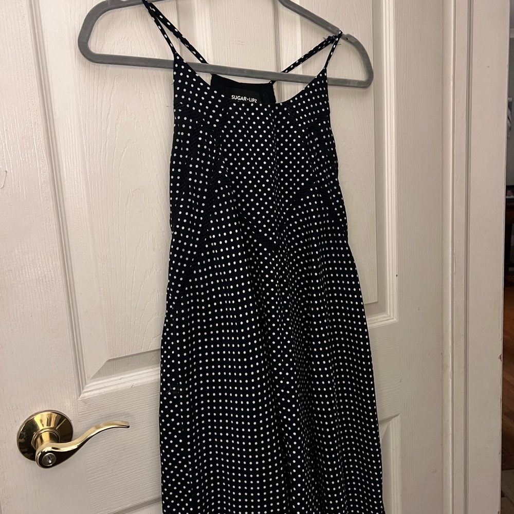Sugar Lips Black and White Polka Dot Dress